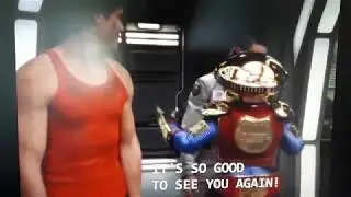 Power Rangers Lost Galaxy: Mike and Alpha Meet Andros The Red Ranger