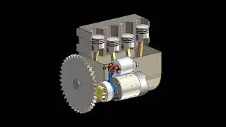 Engine Starting Mechanism Animation Video 3D Designers #autocad3d #automobile #engine #solidworks