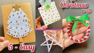 5 Easy Christmas Crafts You Can Make at Home 🎄 | Beautiful DIY Decorations