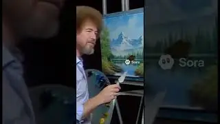 Bob Ross crash out #funny #fyp #bobross #ai #aiartwork