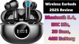 Wireless Earbuds 2025 Review | Bluetooth 5.4, ENC Mic, 3D Bass, 40H Battery @nexvolt1 