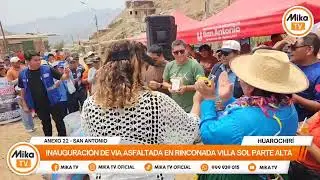 🟡 EN SAN ANTONIO: INAUGURACIÓN DE VÍA ASFALTADA EN RINCONADA VILLA SOL PARTE ALTA