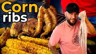 Corn ribs + pulpo asado y arroz sepia