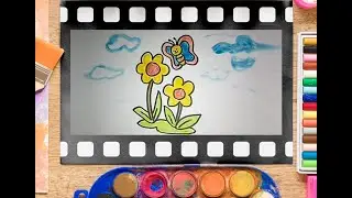 how to draw a flower easy step by step | easy flower painting for kids