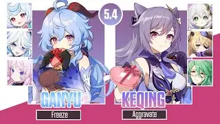 【Spiral Abyss 5.4】Ganyu Freeze (with Double Hydro) & Keqing Aggravate - Genshin Impact