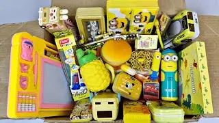 Amazing YELLOW Stationery Collection💛Board, Geometry, Bottle, Keychain, Lunchbox, Colors, Sharpener