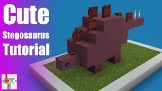 CUTEST MINECRAFT STATUES #19 | Stegosaurus Tutorial