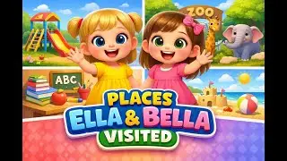 Places Ella & Bella Visited 🌍  Fun Learning Song for Kids  Travel & Places Song