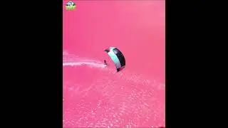 Pink Lake Hutt Lagoon at Port Gregory, Western Australia