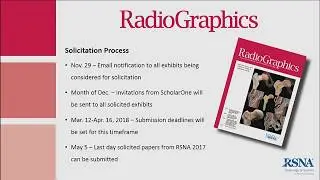 RadioGraphics Publication Information for Authors