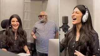 Shruti Haasan Fun With Music Director MM Keeravani #globetrotter #sanchari #SSMB29