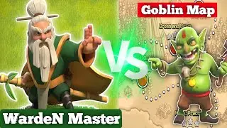 WARDEN MASTER + MIGHTY YAK Vs Goblin Map || Clash Of Clans