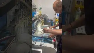 Customer to learn automatic pvc dripping machine and baking machine