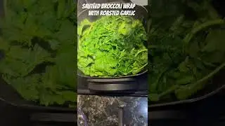 Saut&eacute;ed broccoli rub  with roasted garlic