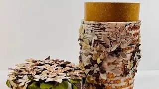 How to create a cylinder shaped box from empty ribbon spools -tutorial -