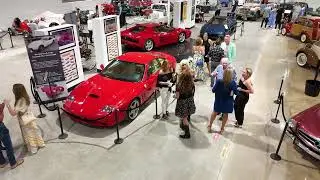 DFW Car & Toy Museum INTERIOR GALLERY 2  FERRARI Drone Shots | Dallas Event Venue Aerial Footage