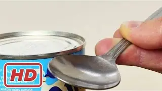 How to Open a Can in an Emergency - Life Hack[shortest way]