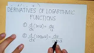 Derivative of Logarithmic Functions Tagalog