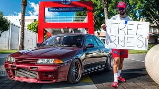 ПРЕДОСТАВЛЯЮ СТУДЕНТАМ КОЛЛЕДЖА БЕСПЛАТНЫЕ ПОЕЗДКИ НА МОЕМ R32 GTR
