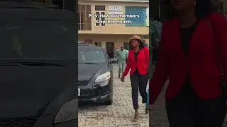 MEMBERS STEPPING INTO CHURCH