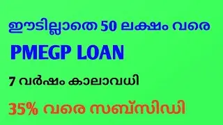 PMEGP LOAN | PMEGP Loan Scheme | Business Loan Government Scheme | Loan in Malayalam | ബാങ്ക് ലോൺ