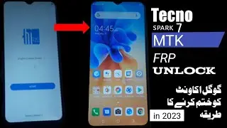 Tecno Spark7 FRP bypass|google account remove in 2023