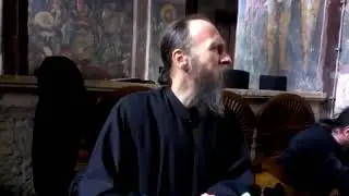 Поет слепой монах Иеремия  Монастырь Великие Дечаны  Сербия