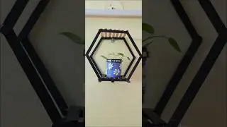✨😍DIY Hexagon Wall Shelf with Ice-Cream Sticks 🍦🖌️||#diy #DIYWallShelf #HexagonShelf #HomeDecorIdea