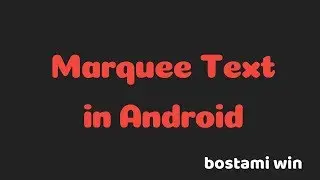 how to use marquee text in android