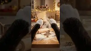 POV Tuxedo Cat&rsquo;s Gingerbread Chaos! 🍪🎄 Will He Survive the Holiday Baking?
