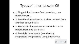 Inheritance in C# || OOPS Concepts in C#