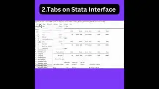 Pt.2 Stata Interface Tabs || Introduction to Stata for Beginners #stata #StataCorpLLC