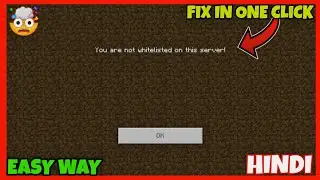 How To Fix Whitelist Error In Minecraft ||Hindi|2023||