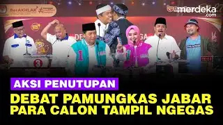 Pecah Maksimal Gaya Unik Para Cagub-Cawagub Jabar Tutup Debat Pamungkas