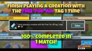 Finish Playing A Creation With The Free-For-All Tag 1 Time | WOW Daily Missions | BGMI | PUBG #BGMI