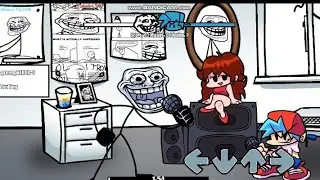 fnf funkin psychics:trolling v3 мой геймплей с ПК!