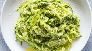 Zucchini Pasta (Zoodles) with Avocado Sauce