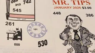Обзор прогнозов на лотерею Pick 3 от Mr.Tips на январь 2026 года #pick3 #pick4 #lottery