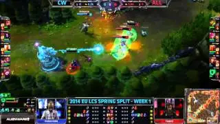 EU LCS W1D1 | CW vs. Alliance | Tabzz insane first blood