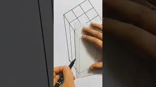 rubik's cube 3d drawing😱3d rubik's cube drawing easy rubik's cube 3d art #shorts#drawing #subscribe