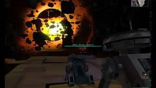 KotOR 2 - Outside the Ebon Hawk with T3-M4 on Peragus
