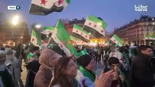 La communaut&eacute; syrienne en France a organis&eacute;  un rassemblement sur la place de la Bastille &agrave; Paris