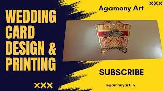 TWO FOLD WEDDING CARD DESIGN | AGAMONY ART - Part - 3