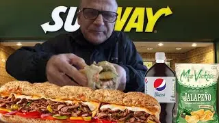 Chipotle Cheesesteak, Subway footlong sandwich yummy