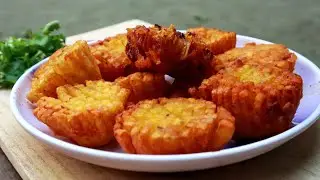 Super Crispy Fried Potato Flowers!! Fall in Love With Garlic Cheese Sauce!! Flourless!