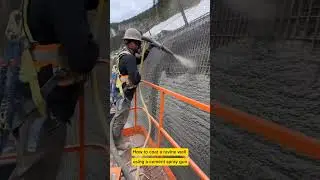 How to coat a ravine wall using a cement spray gun