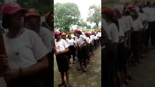 Procession during the cyf presbytery  leadership course in PC Buea station