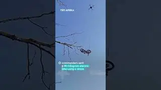 Electric Bike Sent By Drone To Rescue Ukrainian Soldier