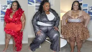FANCY XPLUSWEAR PLUS SIZE TRY-ON HAUL COCKTAIL DRESSES, PARTY DRESSES, ELEGANT DRESS & 2 PIECE SUIT