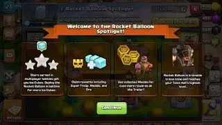 What are the rewards of The Rocket Balloon Spotlight Event in Clash of Clans?